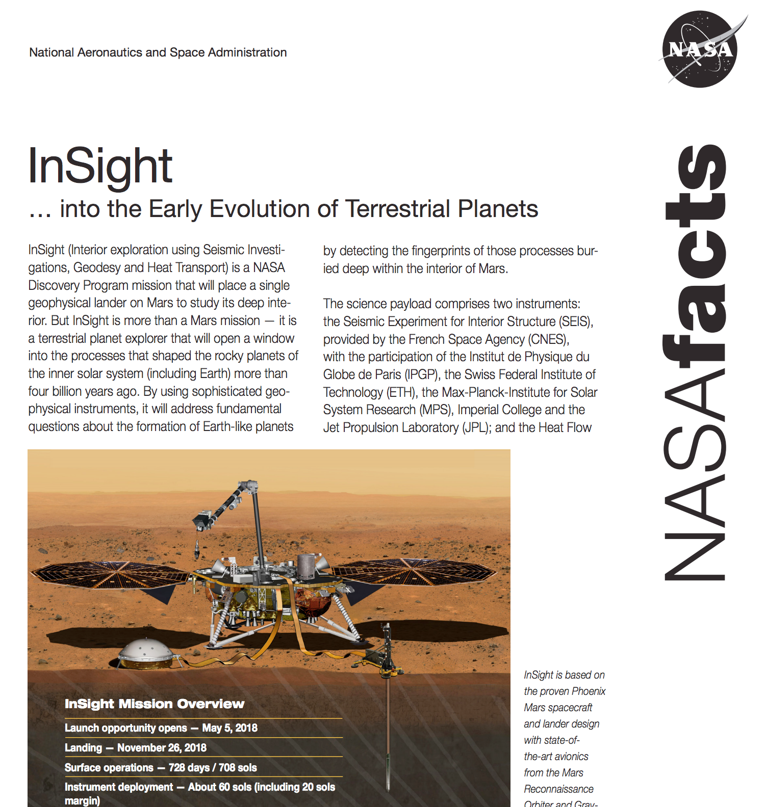 InSight fact sheet