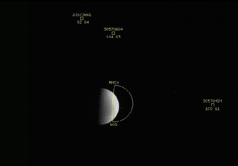 Optical Navigation image of Rhea