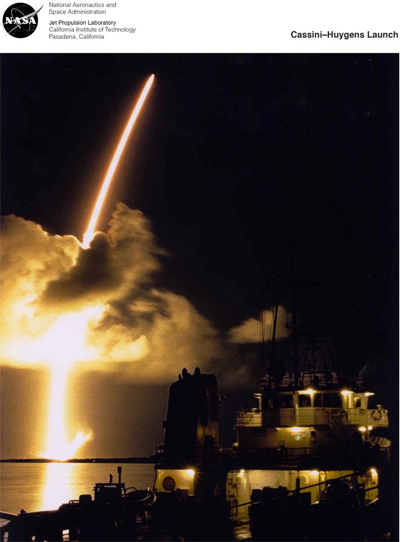 Cassini-Huygens Launch Lithograph