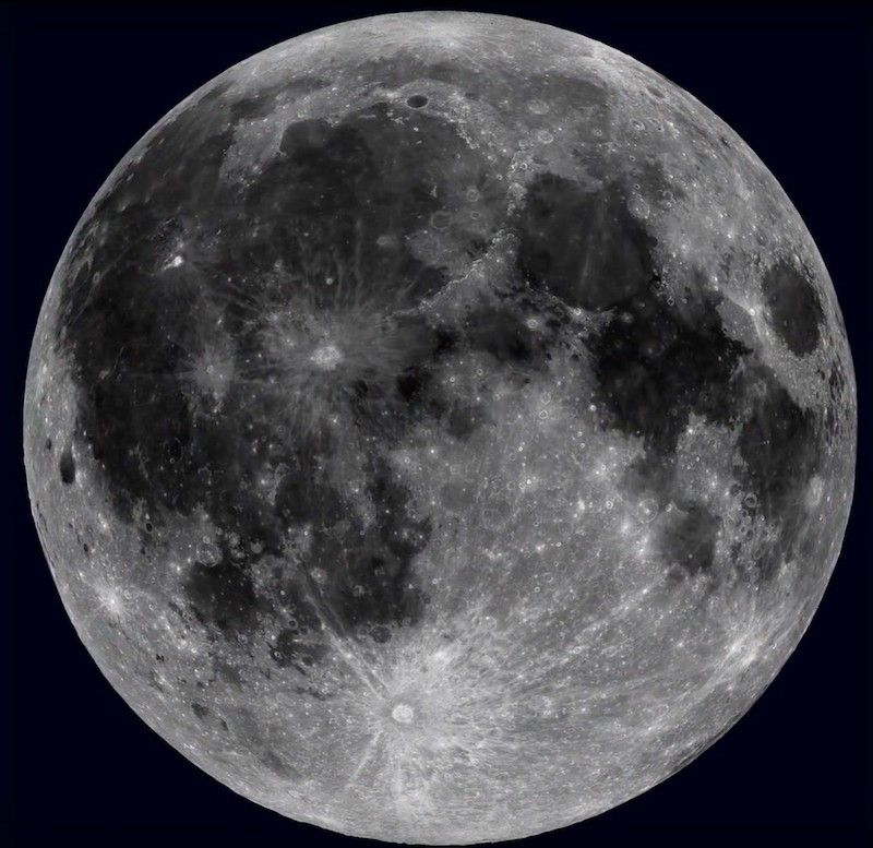 full disc view of lunar surface