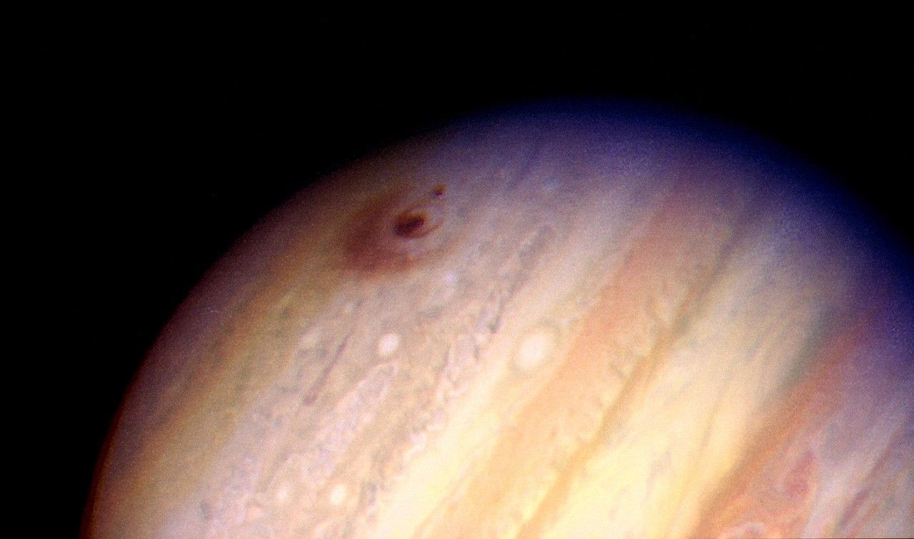 Two Comet Shoemaker-Levy 9 Impact Sites on Jupiter (1994) - NASA ...