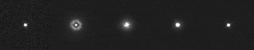 Five images of single stars