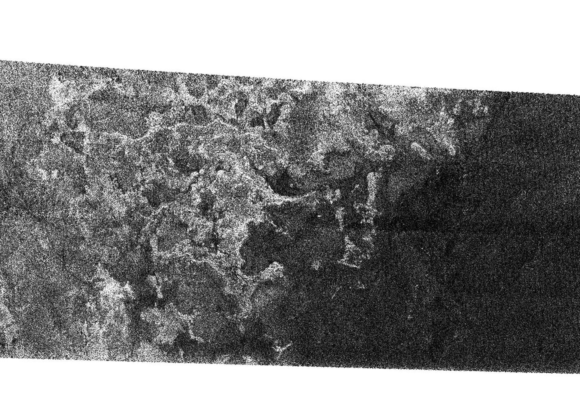 This is an image of the surface of Saturns moon Titan