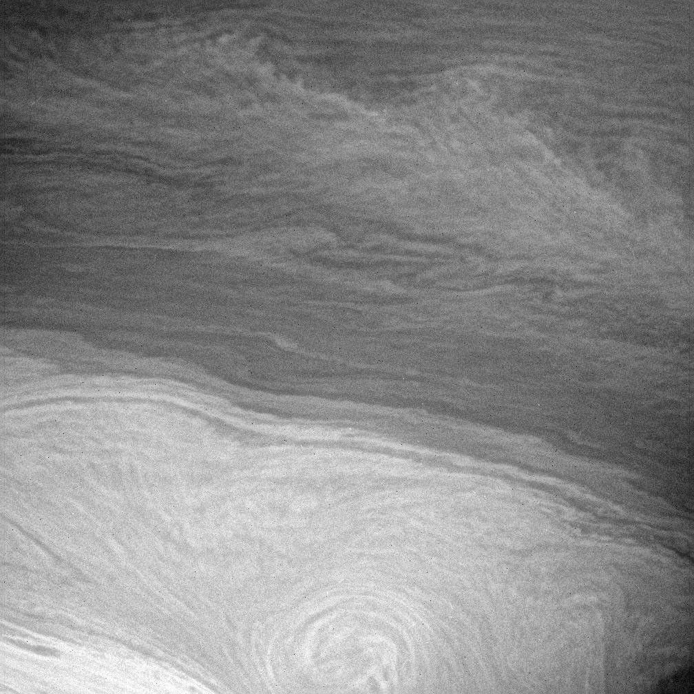 Saturn's turbulent atmosphere