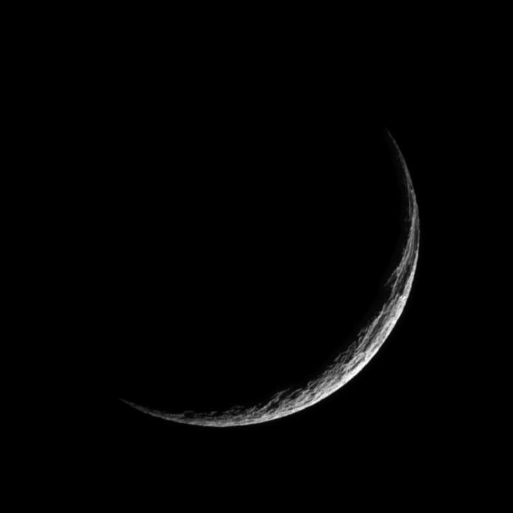 Ithaca Chasma on Saturn's moon Tethys