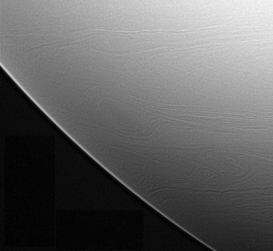 Saturn close-up, with view of Saturn's clouds