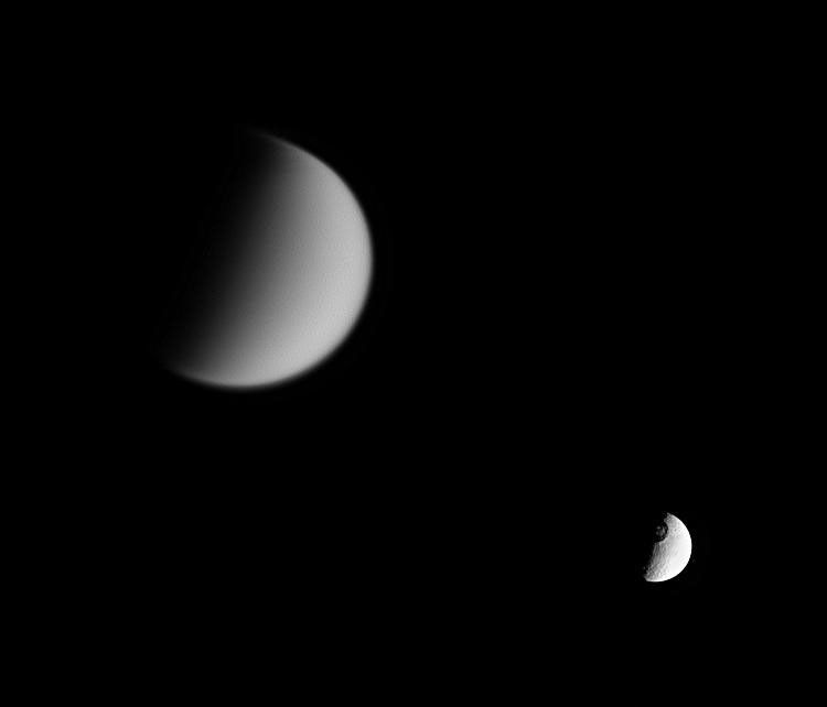 Tethys and Titan