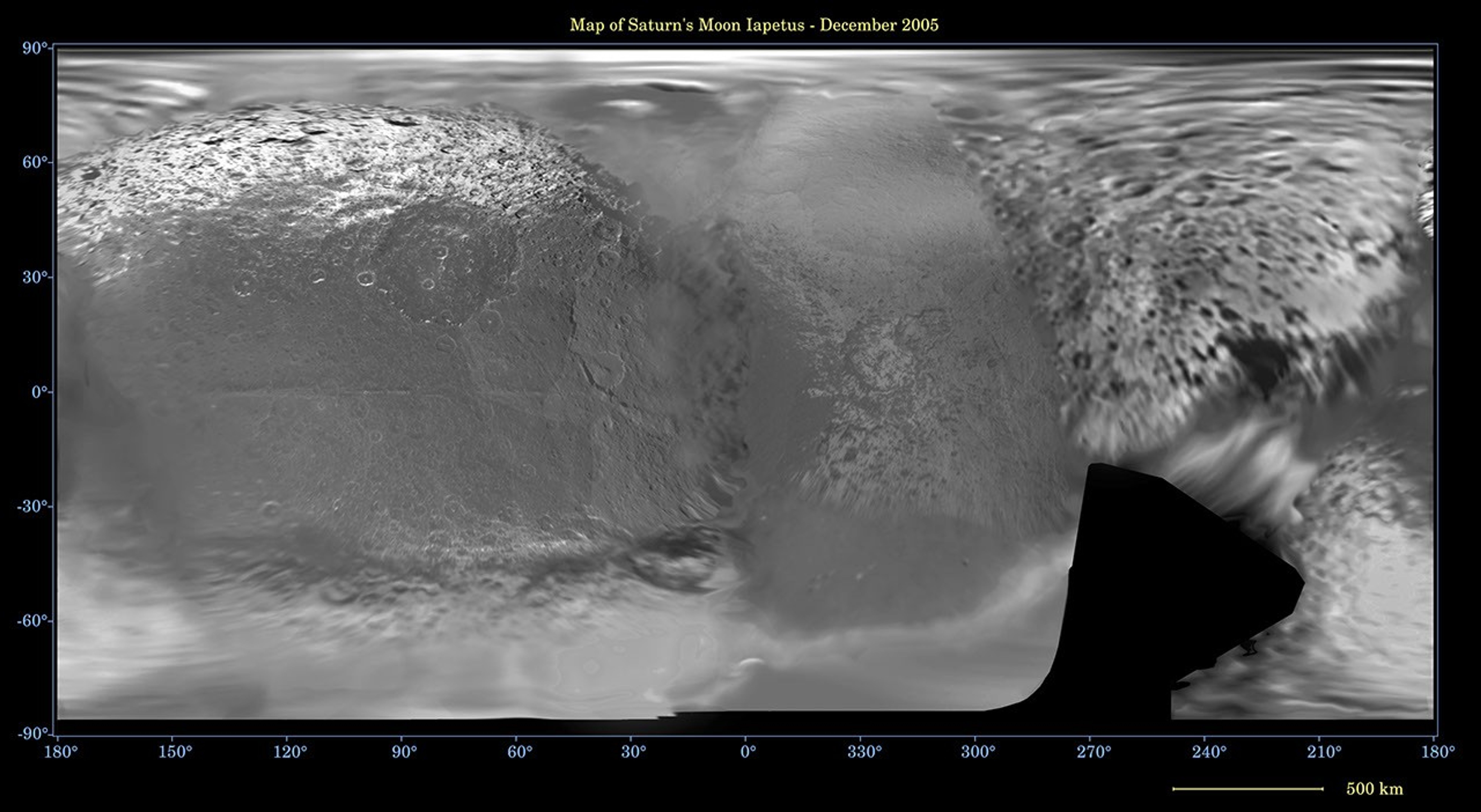 Map of Iapetus