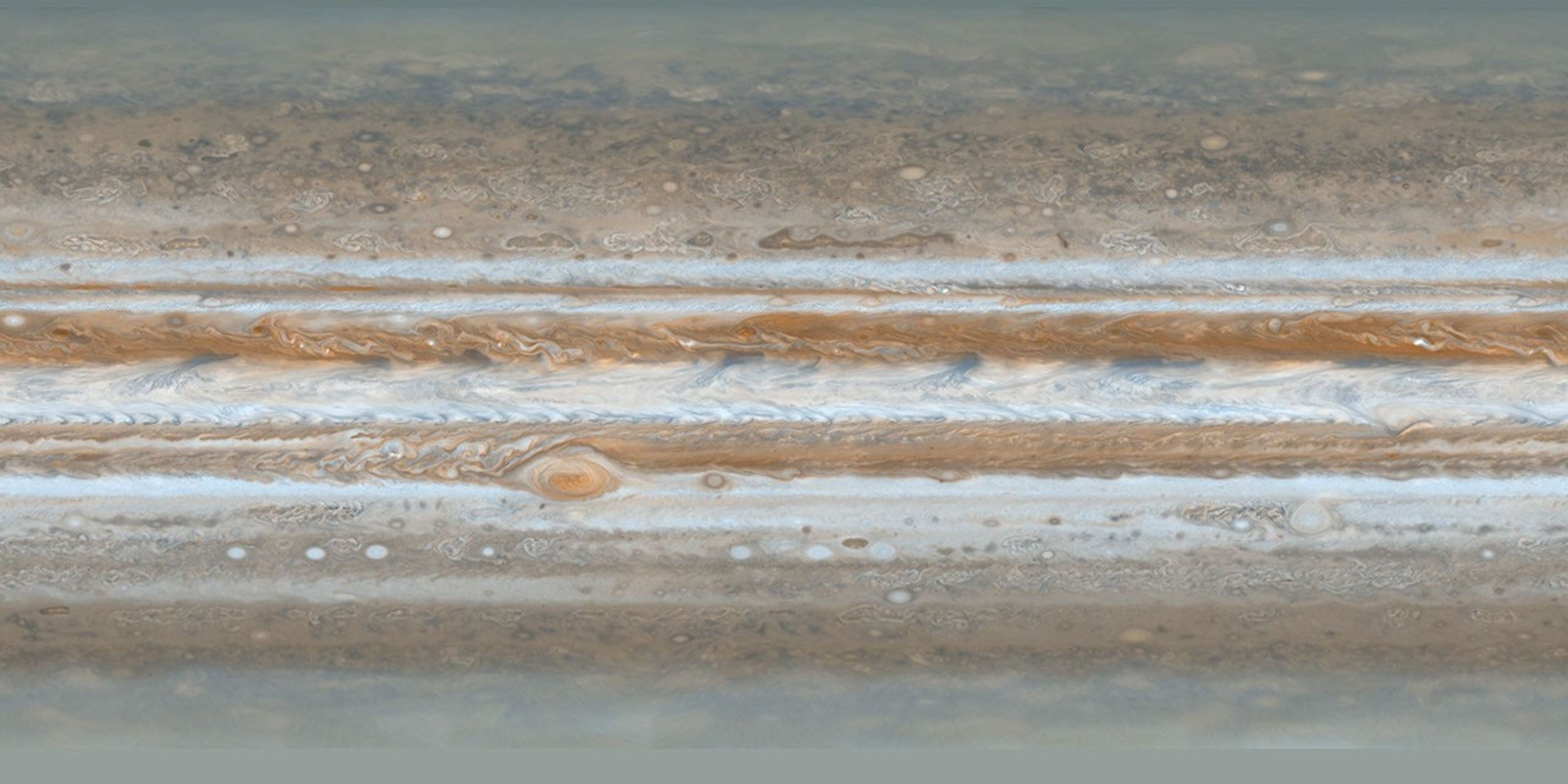 Map of stereographic projections of Jupiter