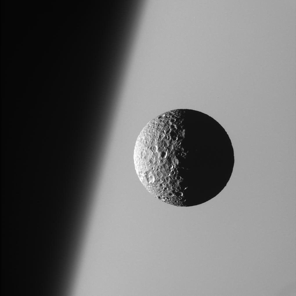Mimas and Saturn