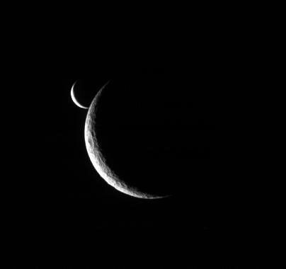 Enceladus and Rhea