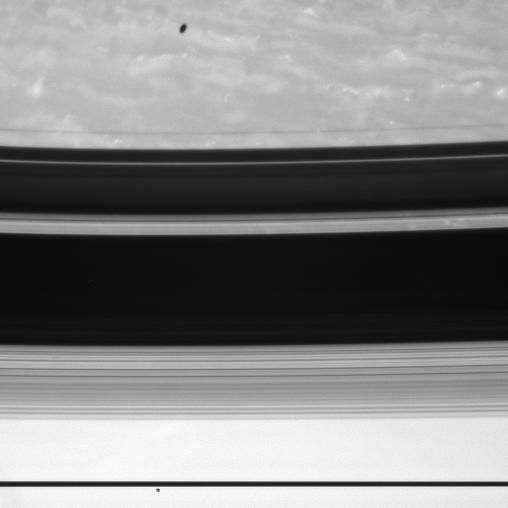 Saturn, Janus and Mimas
