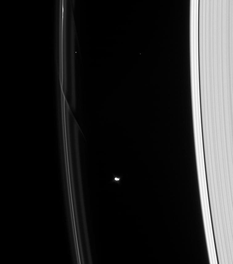 Prometheus near the F ring