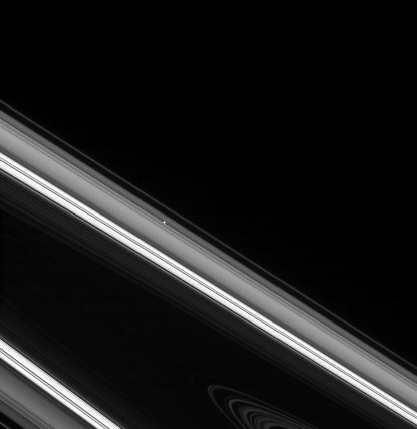 Pan and Saturn's rings