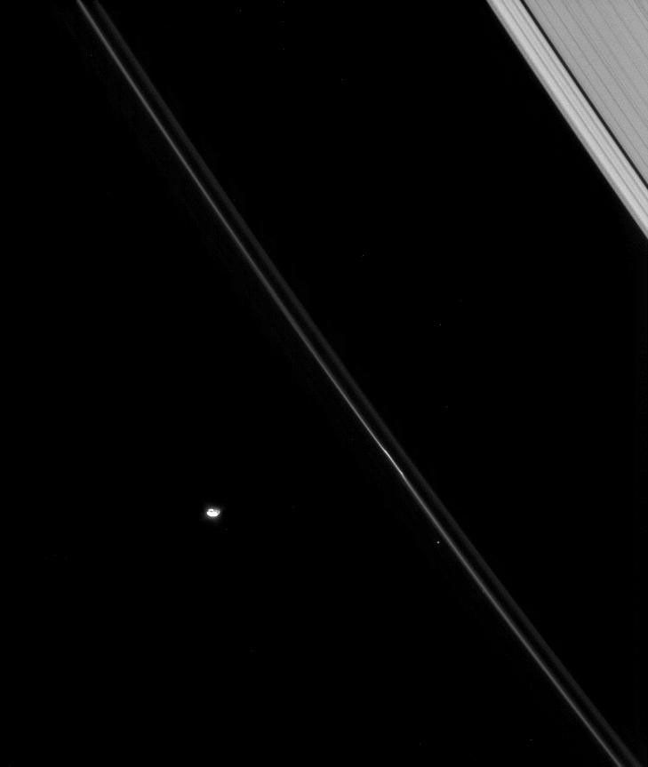 Saturn's rings and the moon Pandora