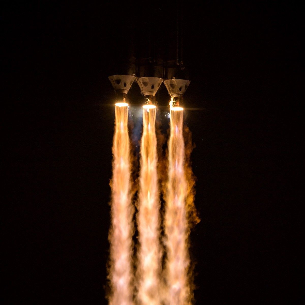 rocket engines burning