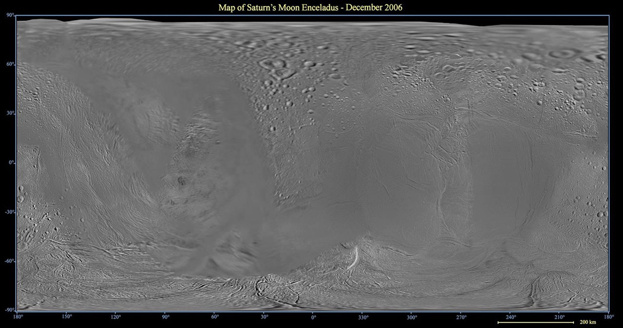 Map of Enceladus