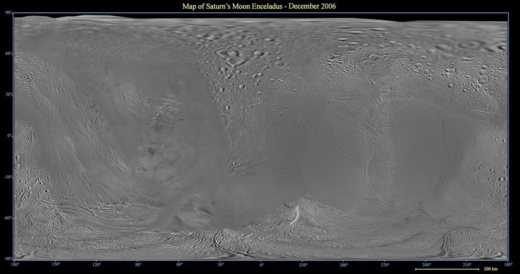 Map of Enceladus