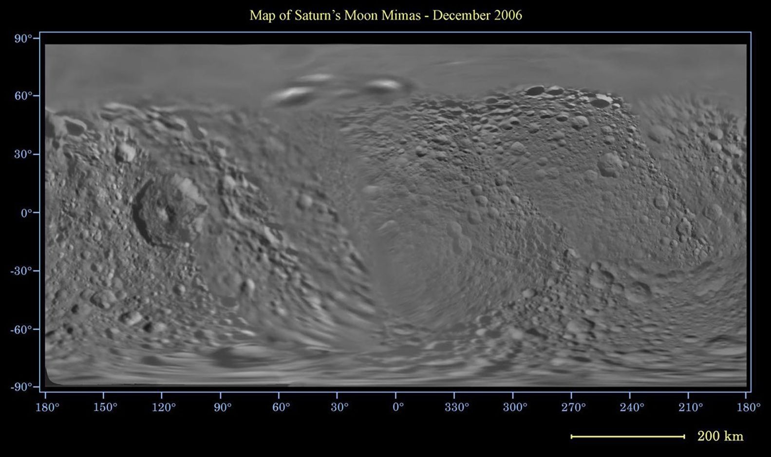 Map of Mimas