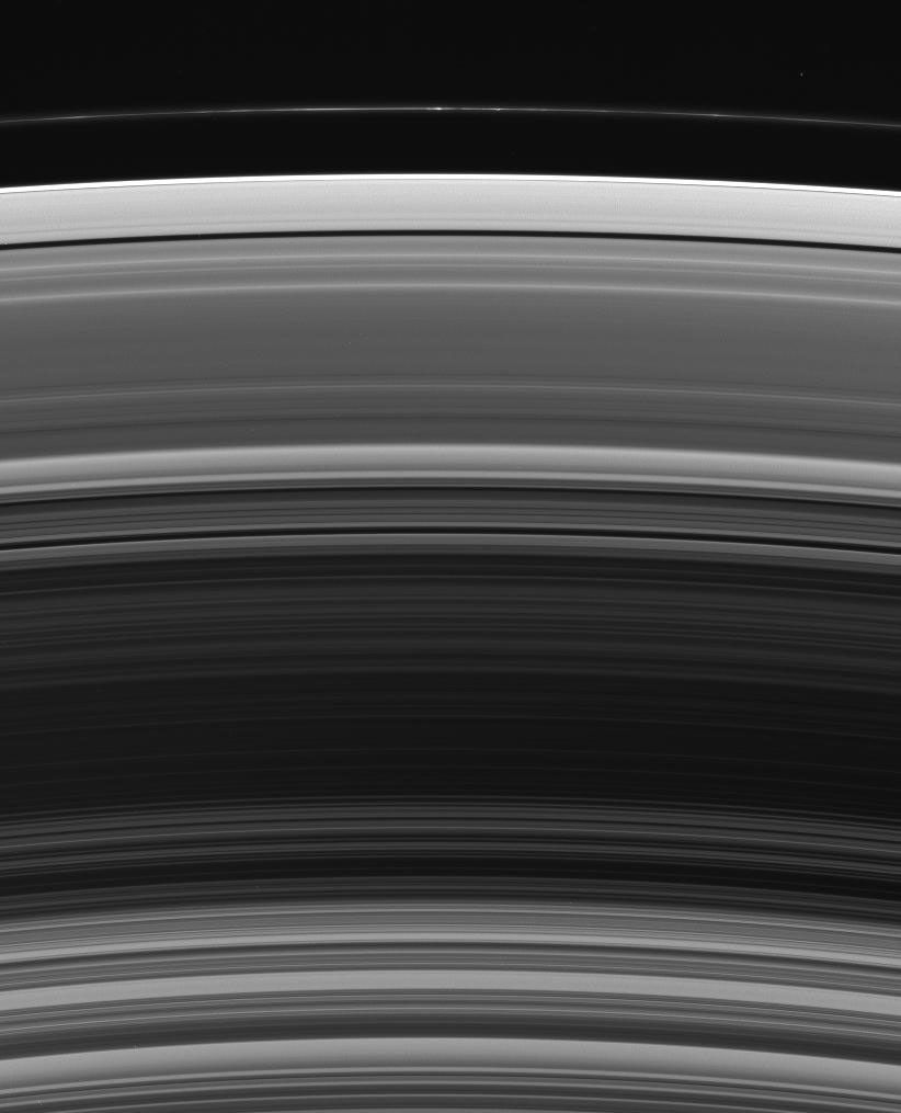 A view of Saturn's main ring system