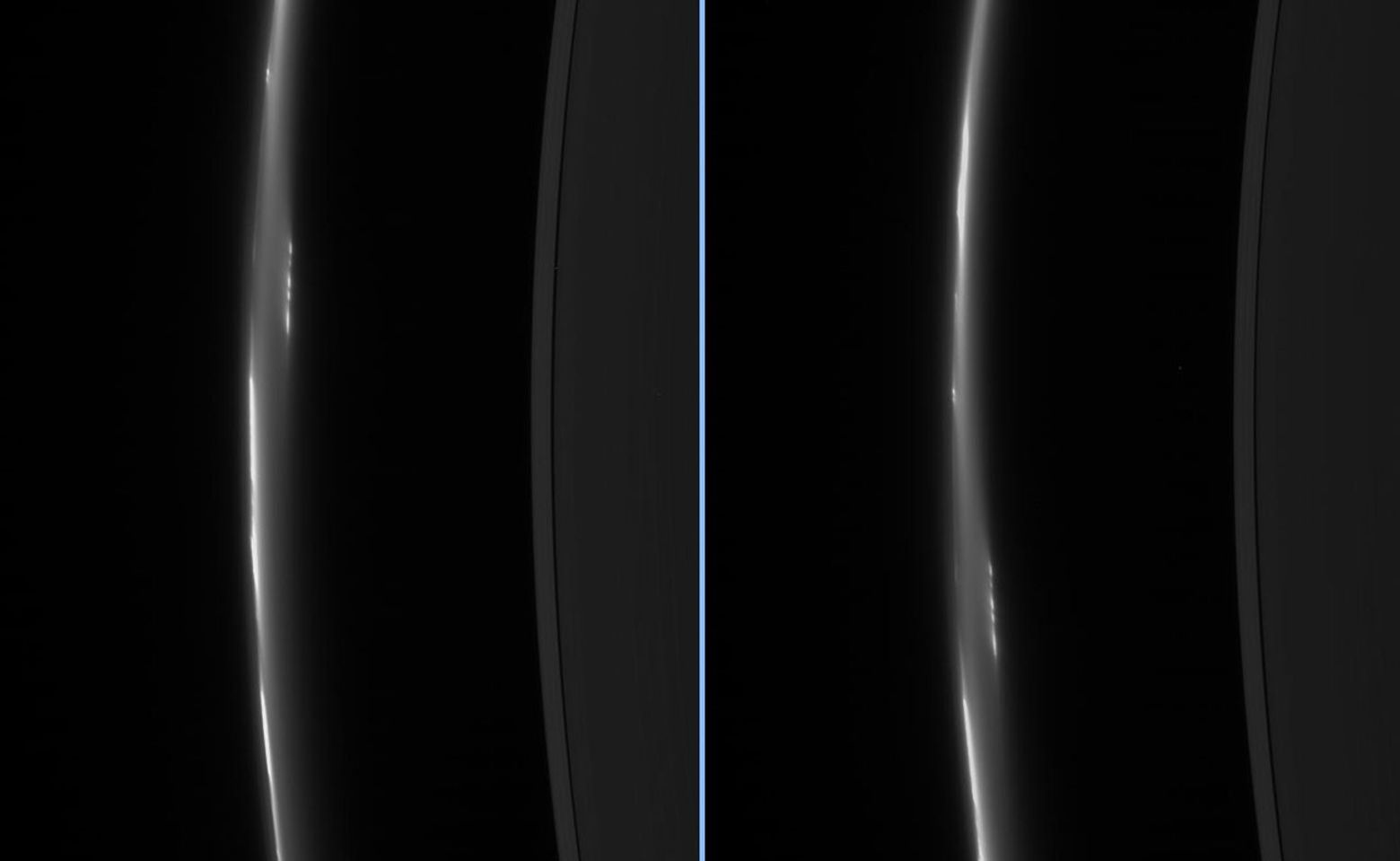 Clump-like structures and dust in Saturn's ever-changing F ring