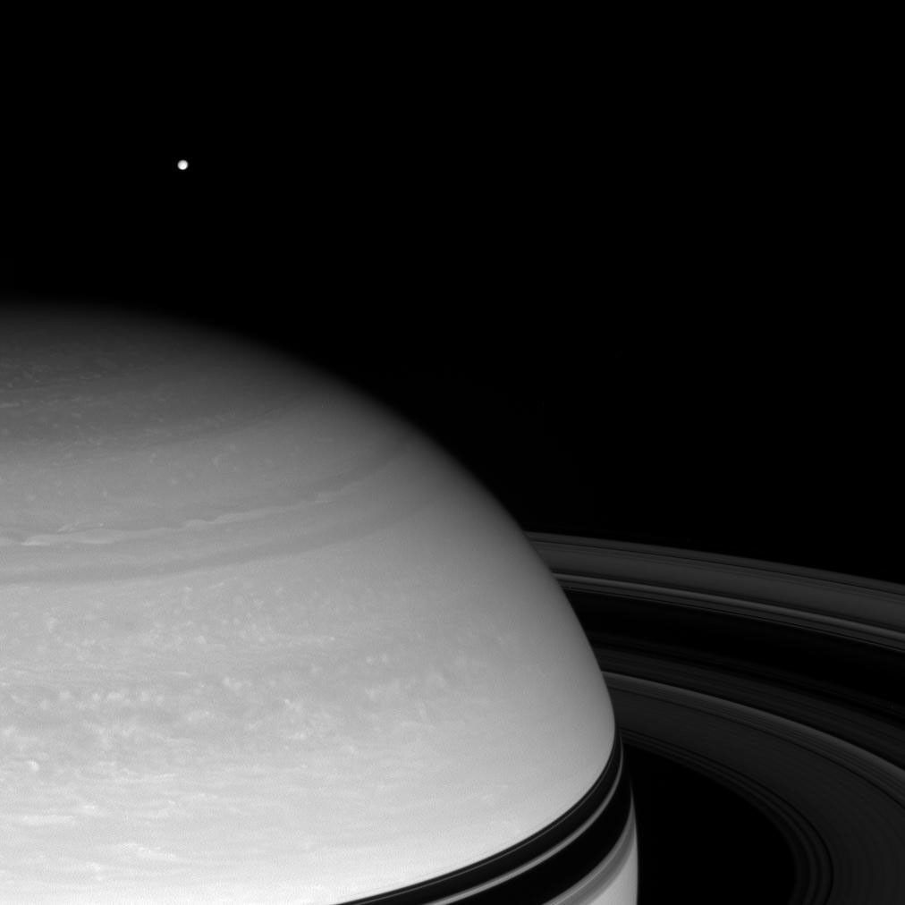 Saturn and Tethys