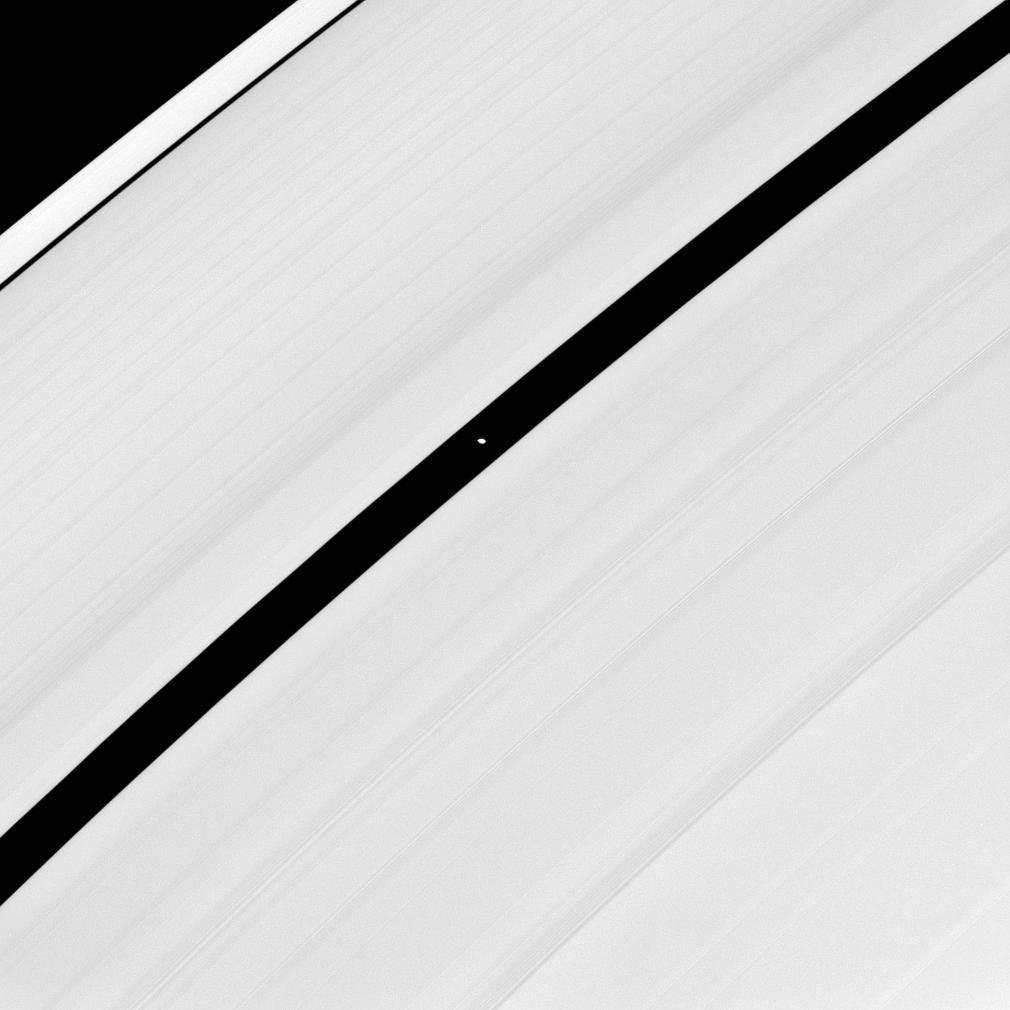 Pan and Saturn's rings