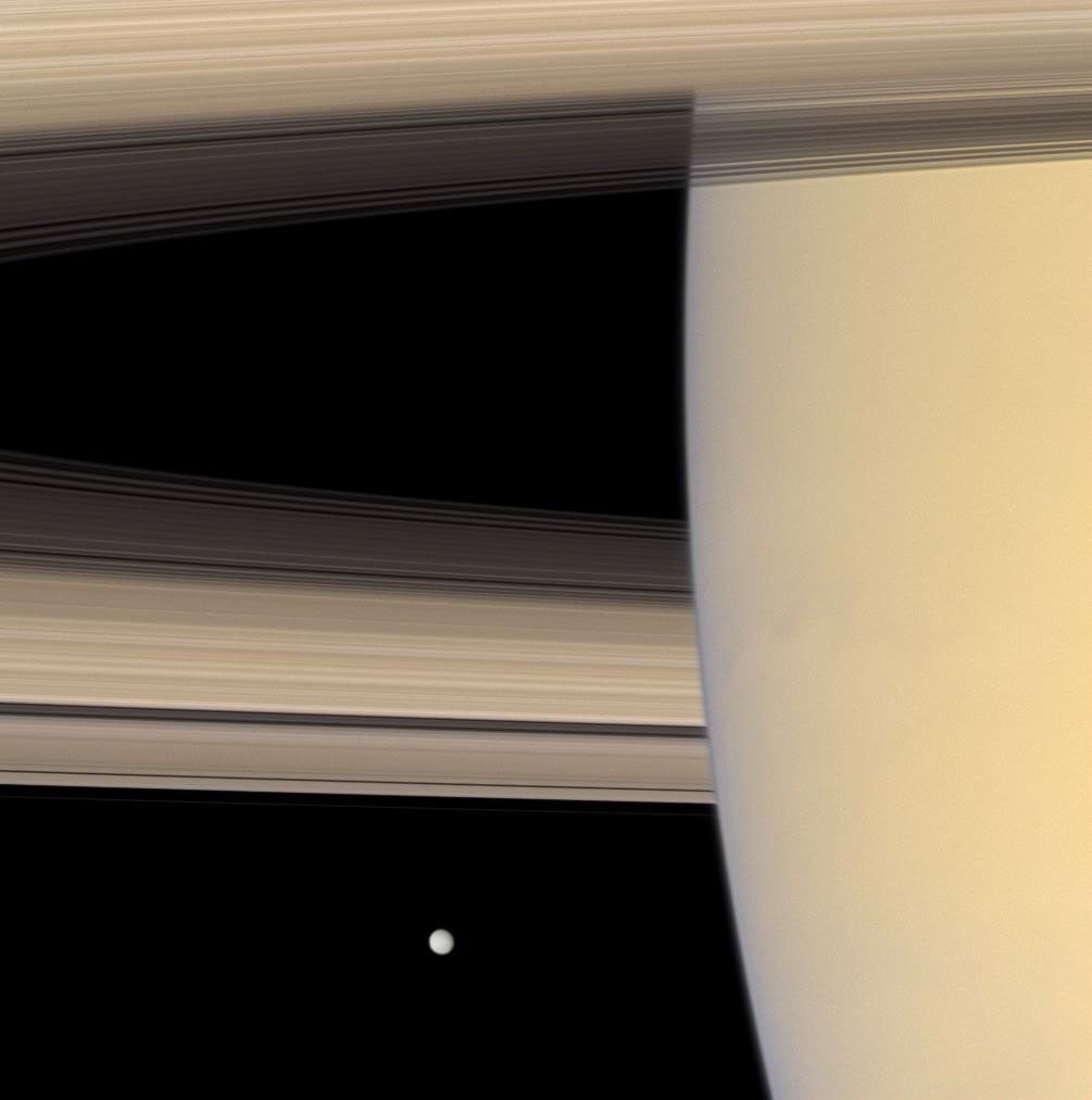 Mimas and Saturn