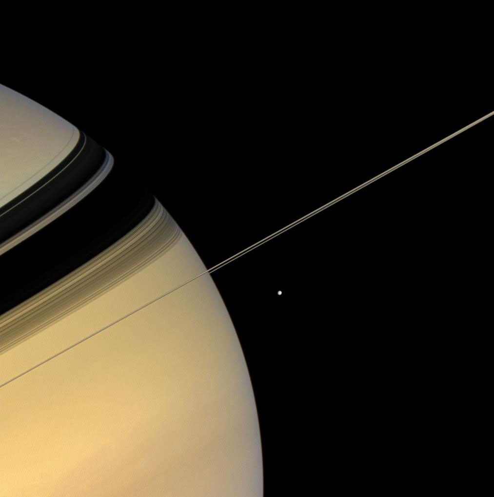 Mimas and Saturn