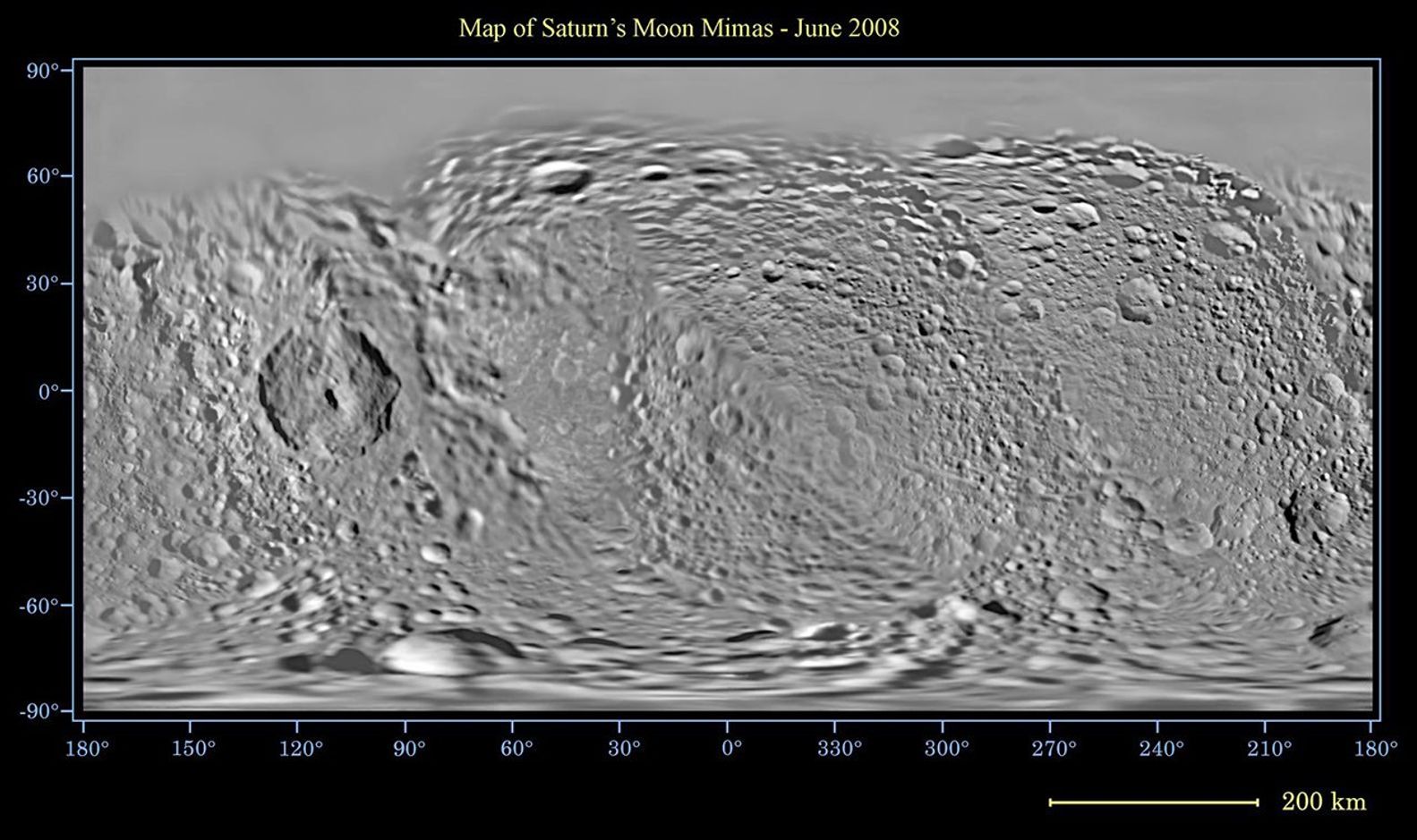 Global map of Saturn’s moon Mimas