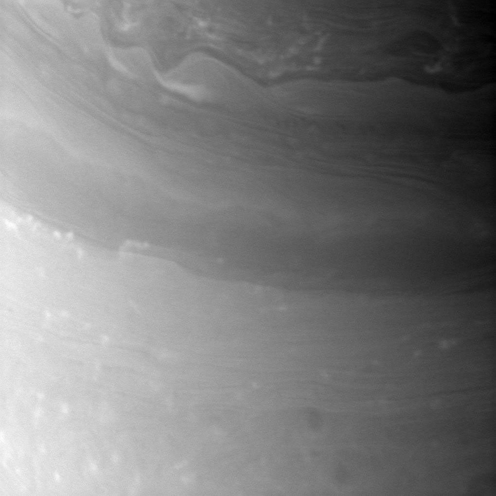 Close-up of Saturn's atmosphere