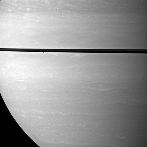 Saturn, Janus and Mimas