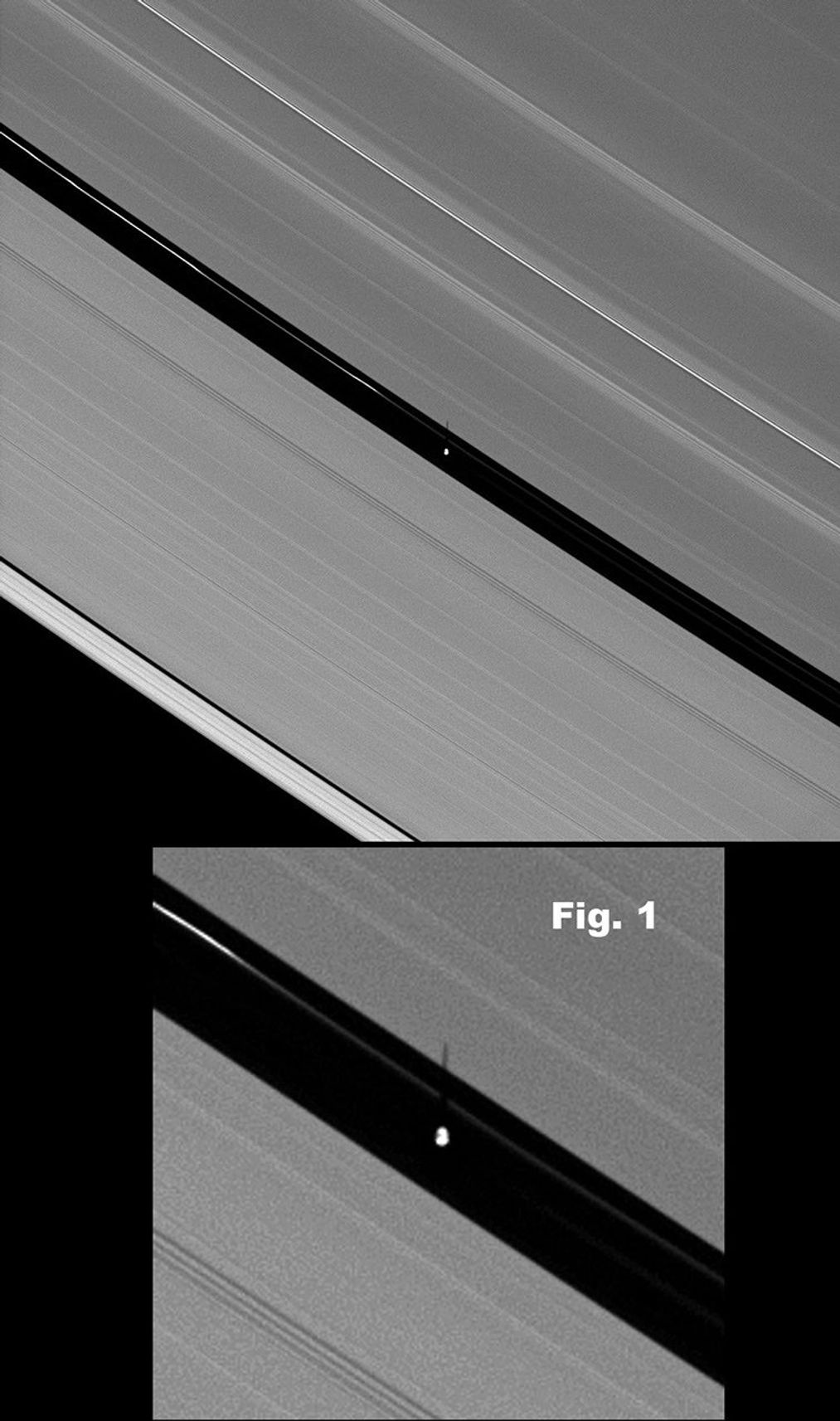 Pan and Saturn's rings