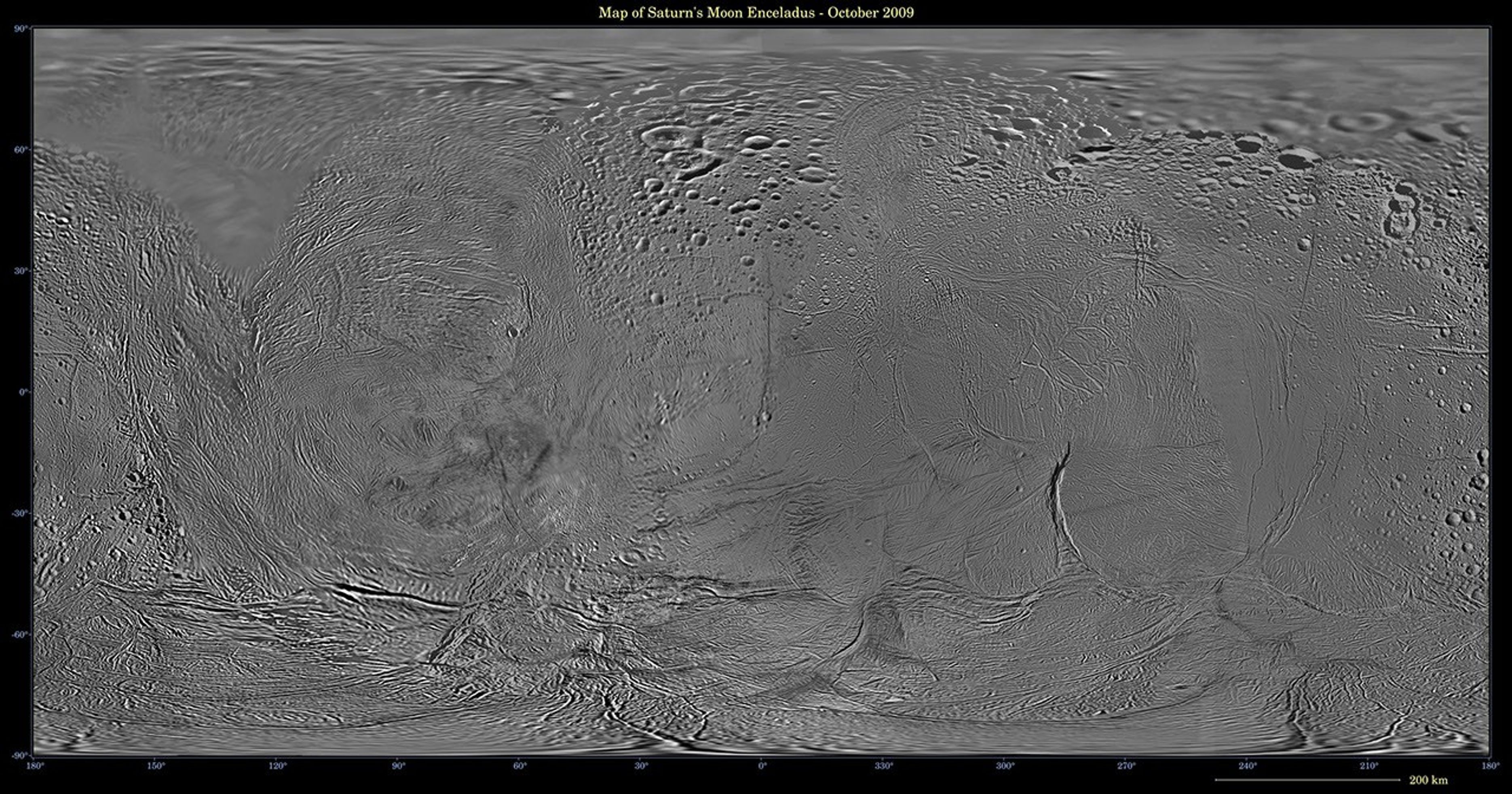 Map of Enceladus