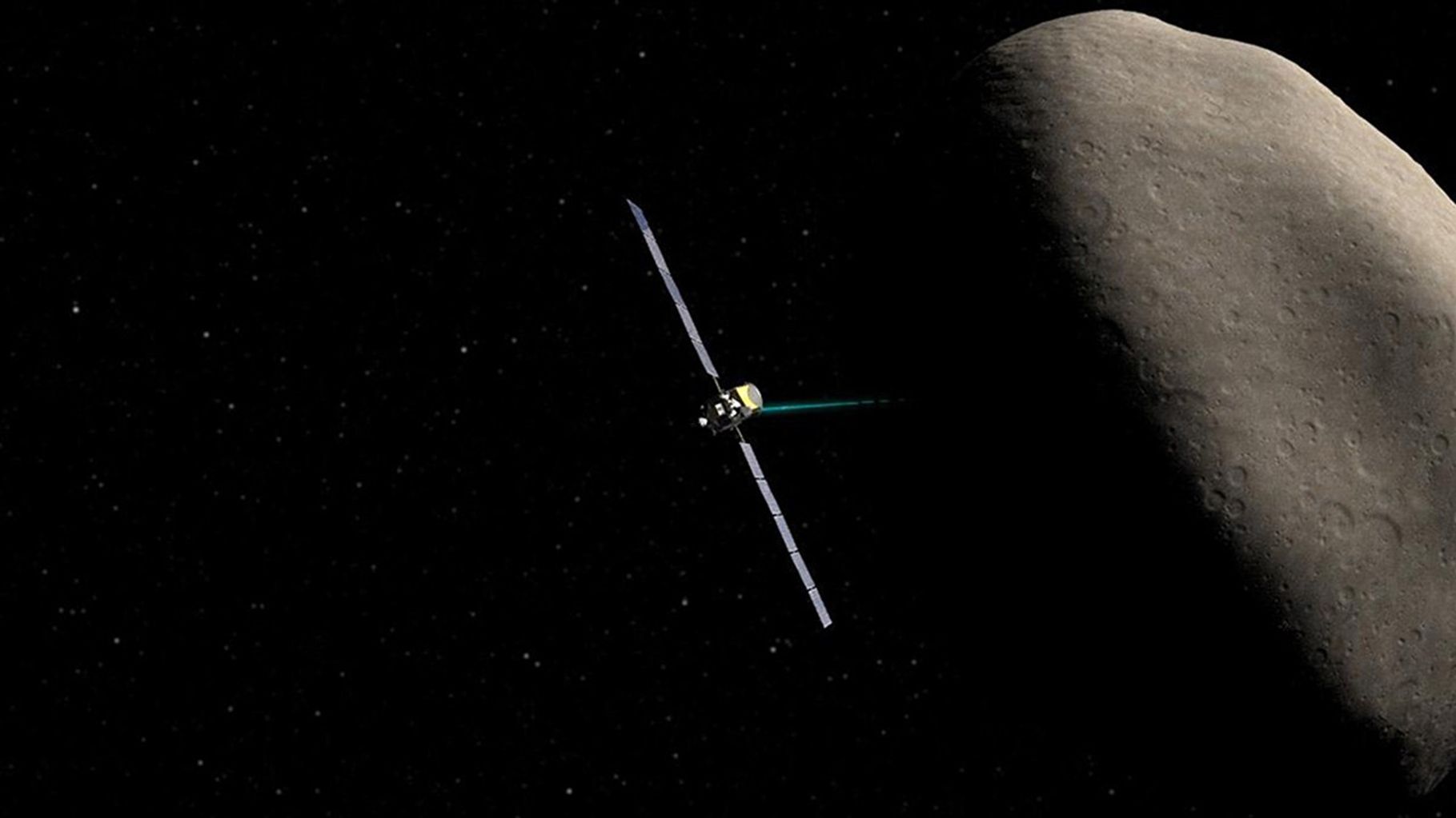 Dawn Spacecraft Orbiting Ceres (Artist's Concept)