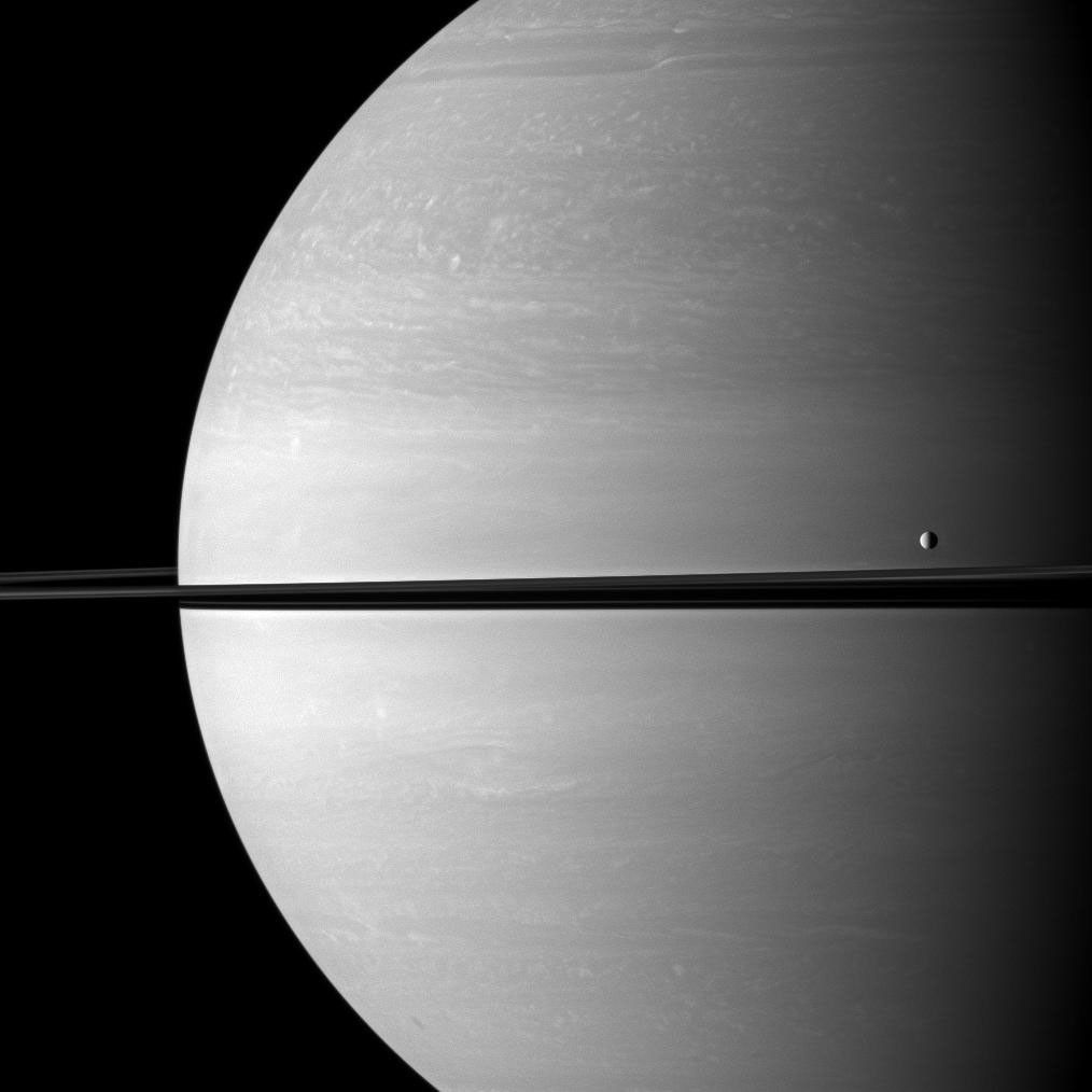 Tethys and Saturn
