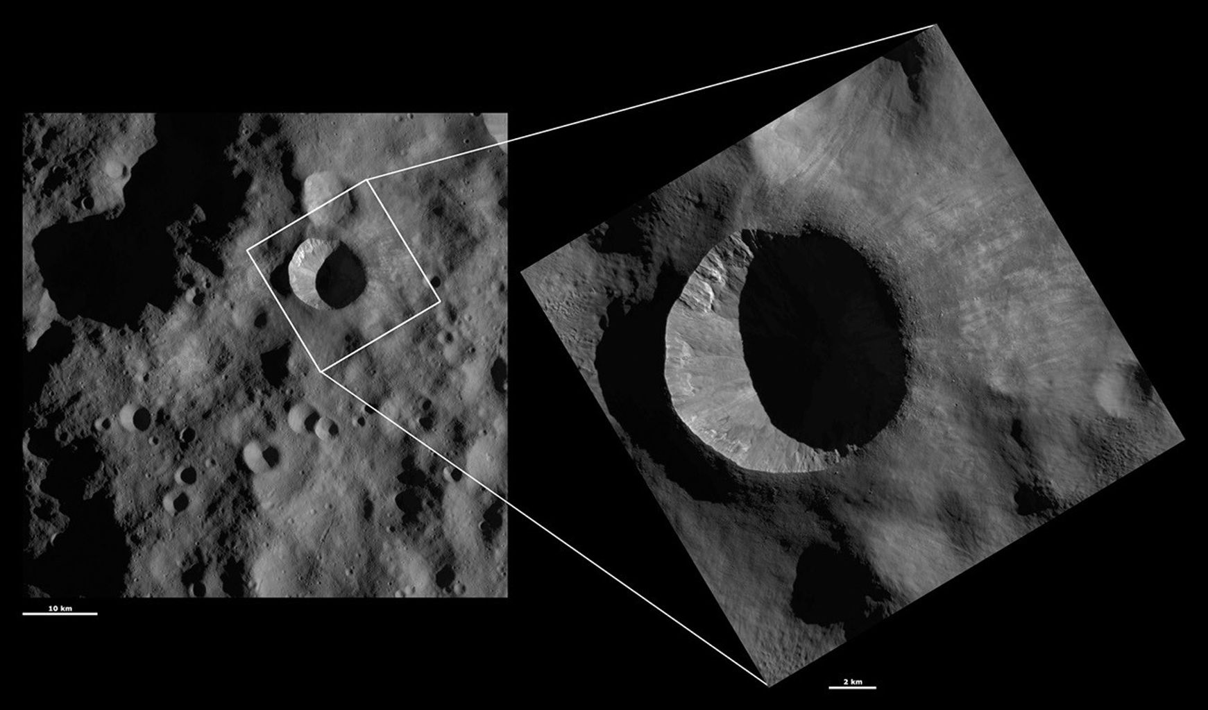 HAMO and LAMO Images of Arruntia Crater