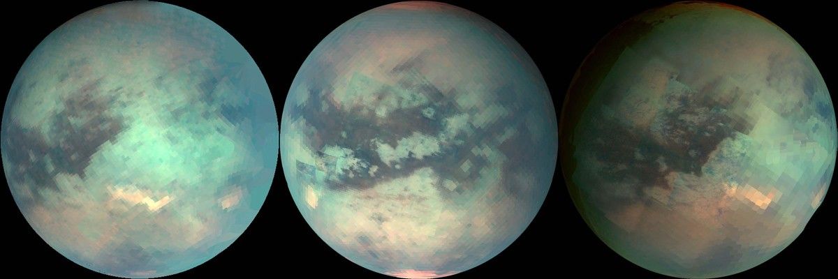 Three mosaics of Titan