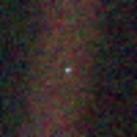This image of the Earth is one of 60 frames taken by the Voyager 1 spacecraft on Feb. 14, 1990 from a distance of approximately 4 billion miles and about 32 degrees above the ecliptic plane. This image the Earth is a mere point of light, a crescent only 0.12 pixel in size.