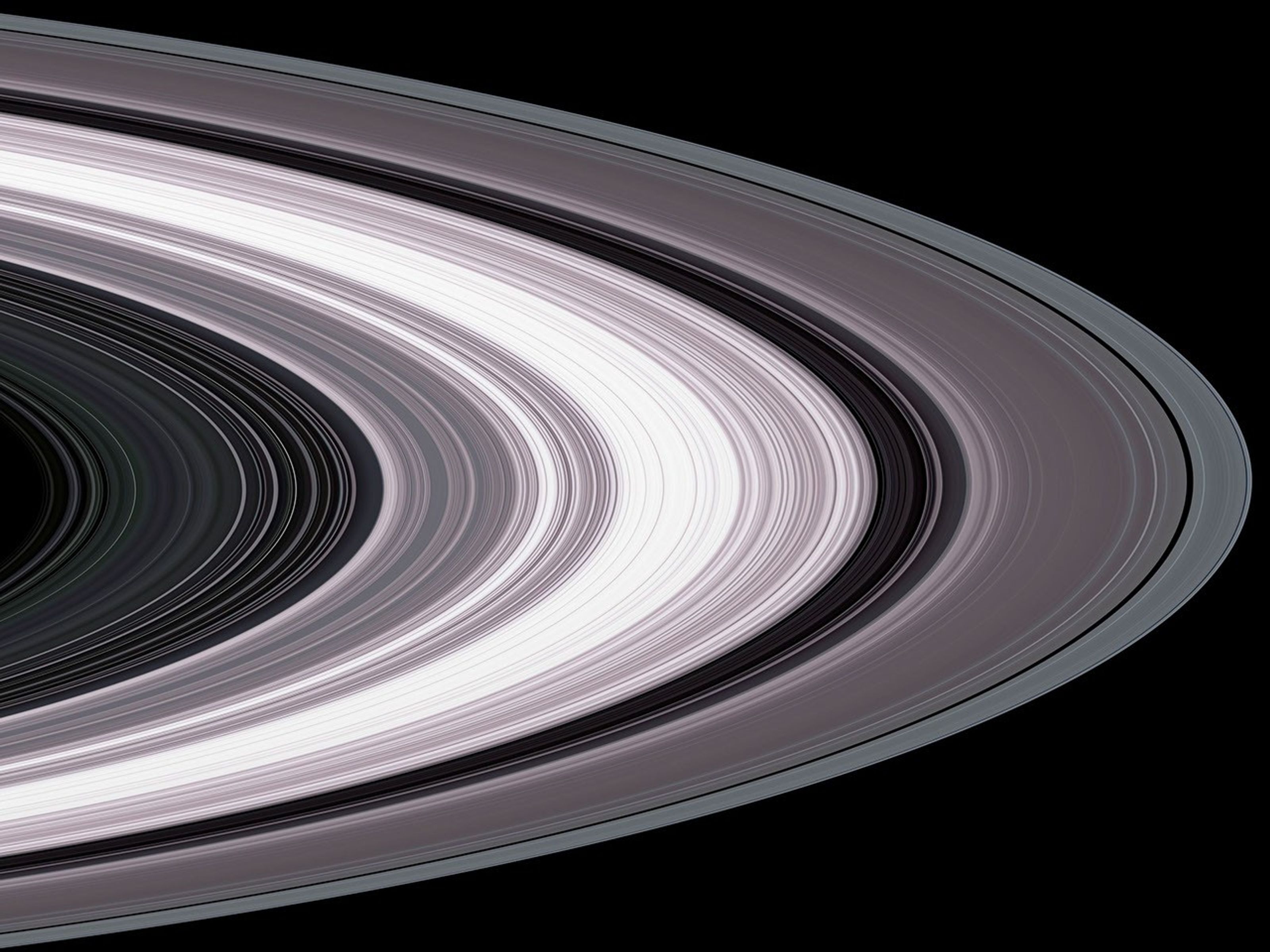 A simulated image of Saturn's rings