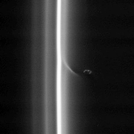 Prometheus creates a streamer in the F ring