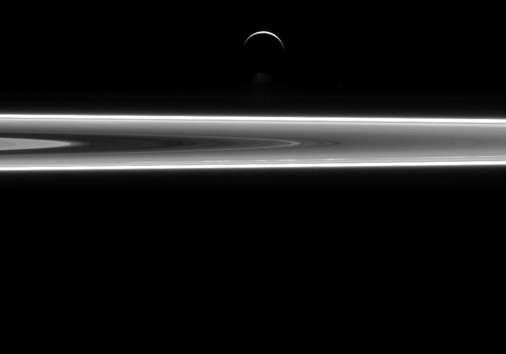 Saturn's rings and Enceladus