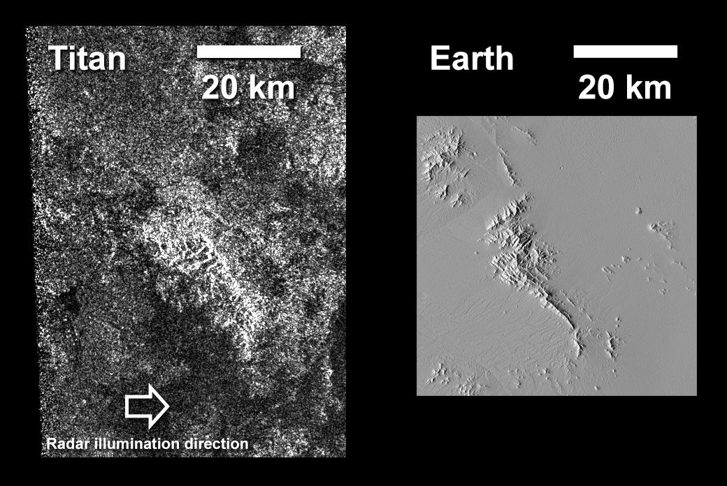 Jagged Ridge Classification Ridge of Jagged Peaks on Titan - NASA Science
