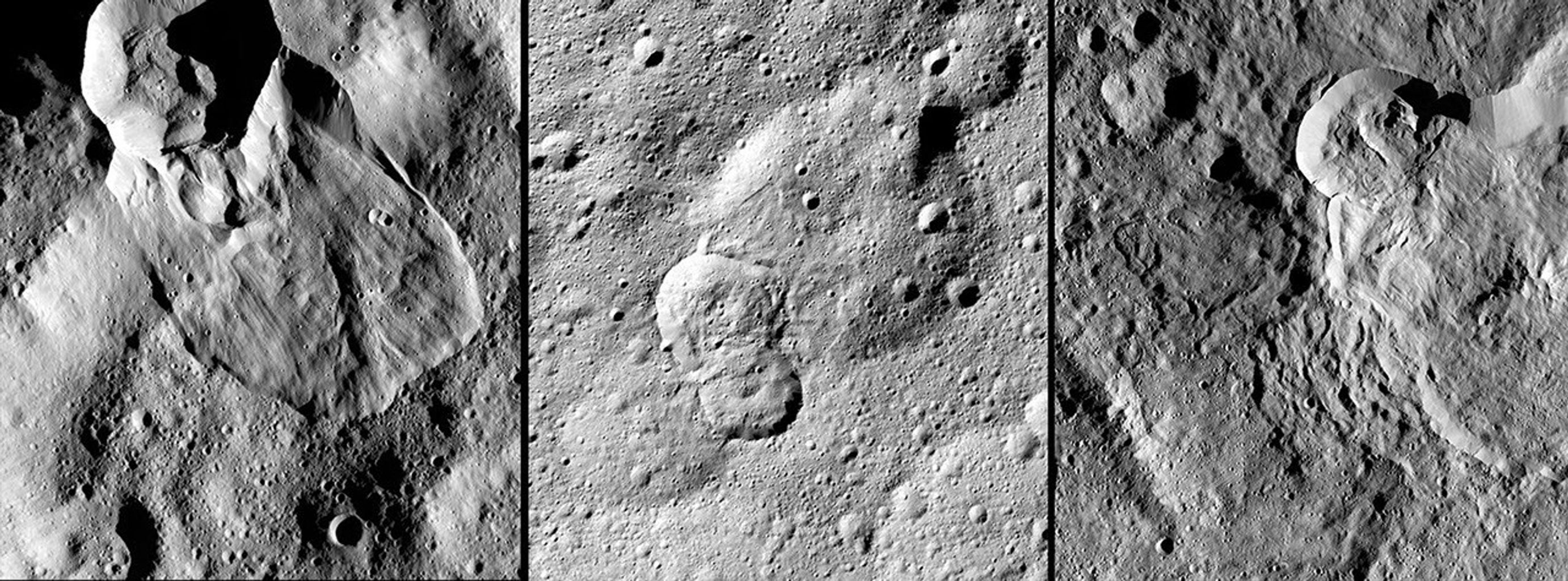 NASA's Dawn spacecraft has revealed many landslides on Ceres, which researchers interpret to have been shaped by a significant amount of water ice.