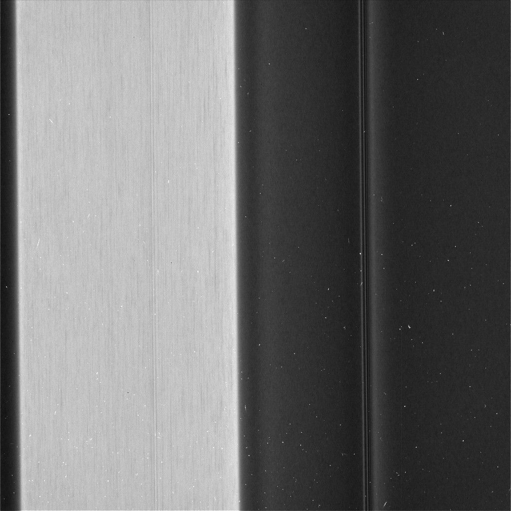 Black and white image of Saturn's C-Ring.