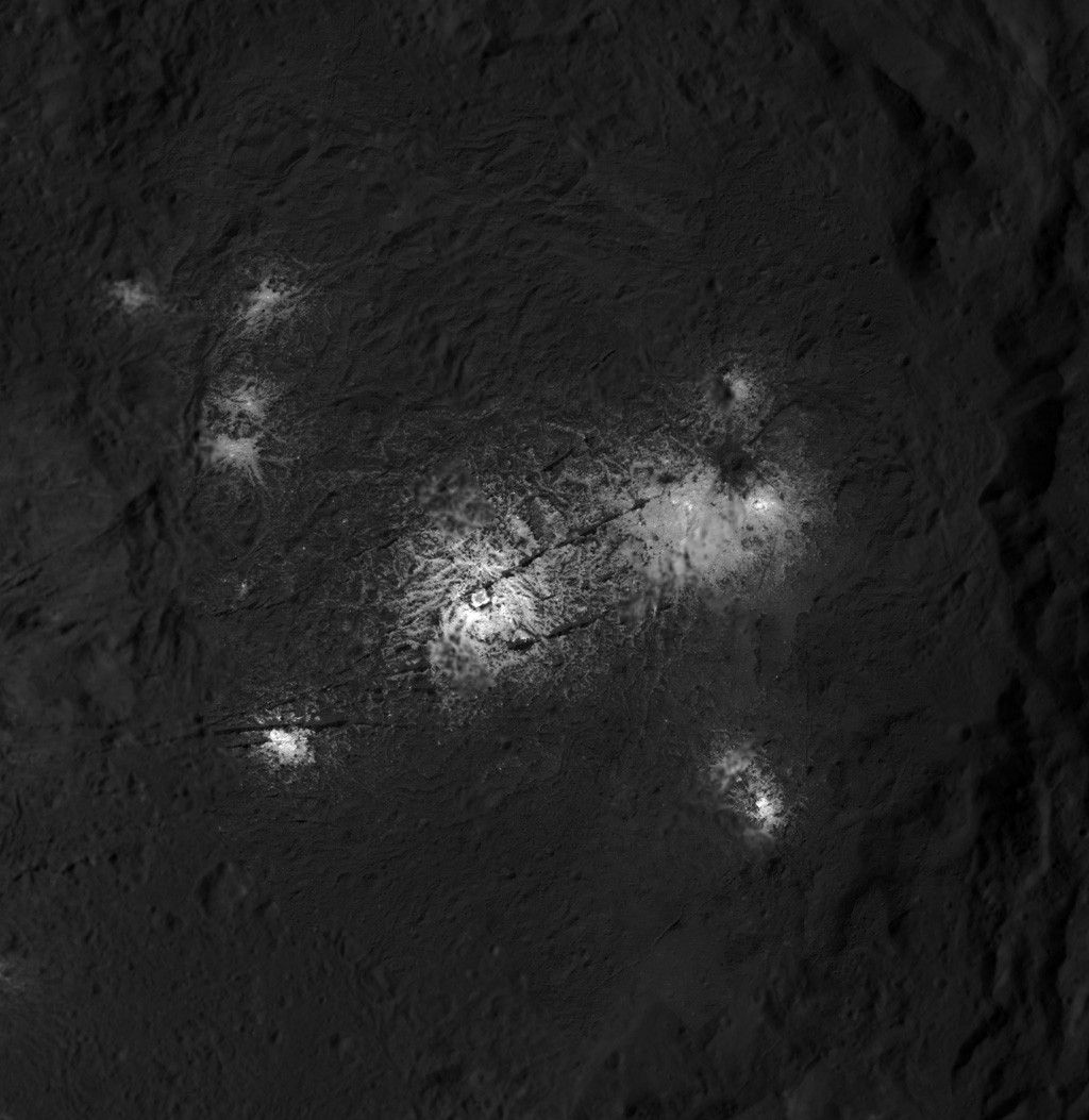 Mosaic of the Vinalia Faculae in Occator Crater