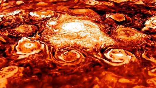 Cyclones at Jupiter's north pole