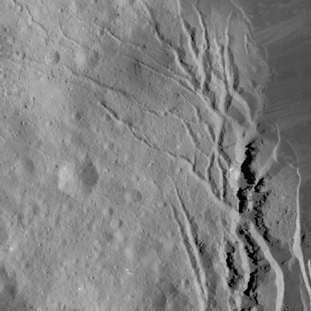 Fracture Network in Occator Crater