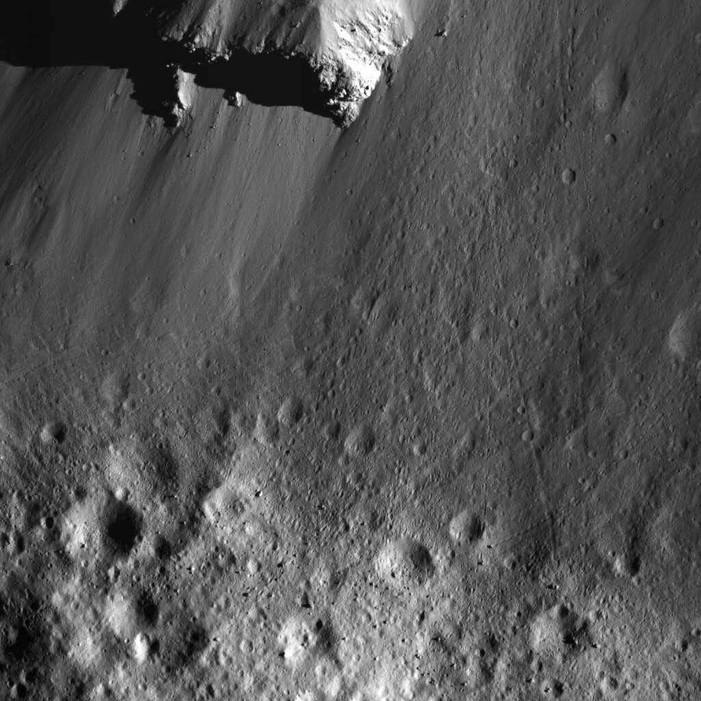 Boulders Along Urvara Crater’s Wall