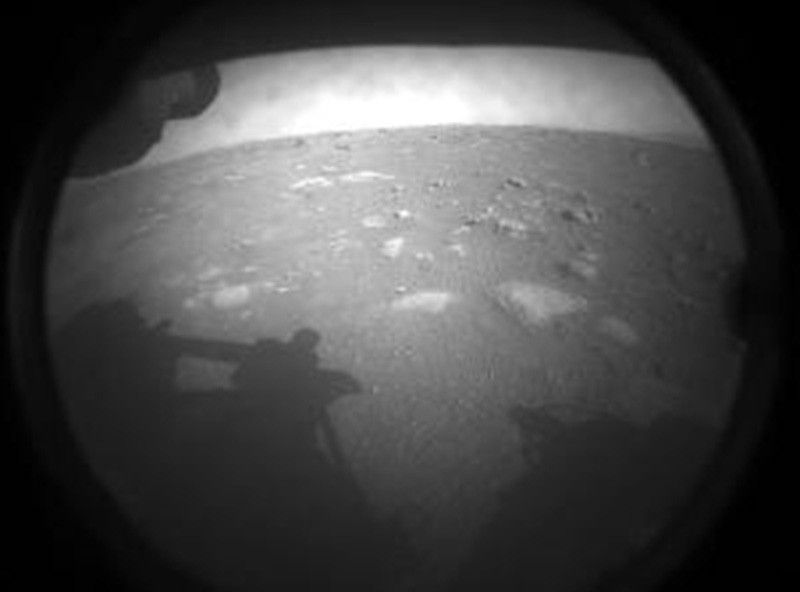 Perseverance Rover's First Image from Mars